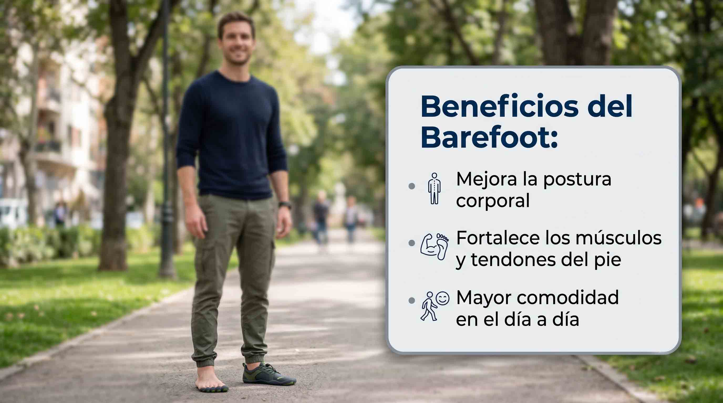 Características clave para elegir zapatillas barefoot para hombre: puntera ancha, suela flexible y drop cero
